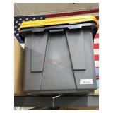 2 -40 gallon black totes with lids