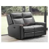 Rhodes  Manual Leather Reclining Loveseat-