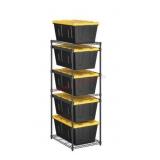 5-Tier Storage Tote Rack, 23.2"W x 31"D x 69.5"H