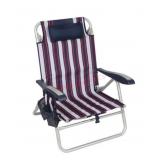 New 5 position lay flat beach chair