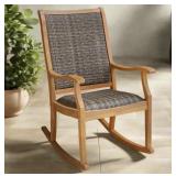 New Cambridge Casual Teak and Wicker Rocking