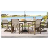 Atticus Outdoor Strap Sling Dining Set, 7pc MSRP