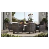 New  Athena Dining Set with Sunbrella Fabric, 7pc