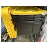 4 black totes w/ lids