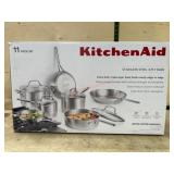 KitchenAid 11-Piece Stainless Steel Cookware Set
