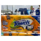 15-Pack Paper Towels, 2200+ Sheets
