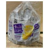 Package of 9 oz Clear Plastic Cups, 264 Count