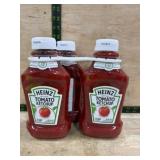 Four-Pack of Heinz Tomato Ketchup Bottles