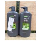 2 Dove Men+Care Body Wash Bottles