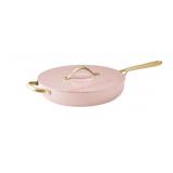 Pink Ceramic Non-Stick Jumbo Cooker With Lid