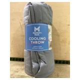 Gray Cooling Throw Blanket, 60 x 70 Inches