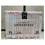 Package of Disposable XL Underpads, 30x36 Inches