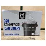 320 Commercial 33-Gallon Trash Can Liners