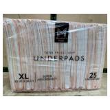 XL Disposable Underpads, 30x36, Pack of 25