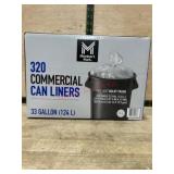 320 Commercial Can Liners, 33 Gallon Capacity