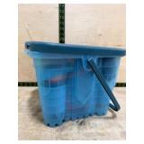 Beach Toy Set in Blue Plastic Bucket