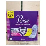 Poise Fresh Protection Pads, 128 Count