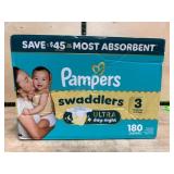 180 Pampers Swaddlers Size 3 Diapers