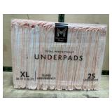 XL Disposable Underpads, 25-Count Pack
