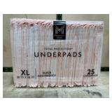 Pack of XL 30x36 Incontinence Underpads, 25 Ct
