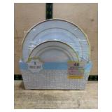 48-Piece Luxe Disposable Plate Set