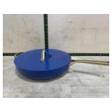 Blue Nonstick Aluminum Sautï¿½ Pan With Lid