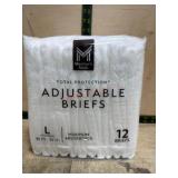 Adjustable Briefs, Large, 12-Count Package