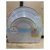 Disposable Plastic Plates, Set of 48