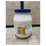 Mayonnaise in Plastic Jar With Blue Lid