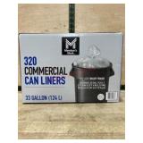320 Commercial Can Liners, 33 Gallon