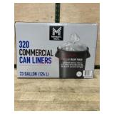320 Commercial Can Liners, 33 Gallon