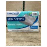 Marathon Beverage Napkins, 3,000 Count