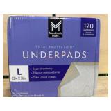 120 Large Underpads, 23" x 36"