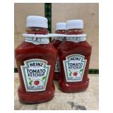 Three-Pack of Heinz Tomato Ketchup Bottles