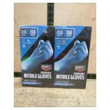 Boxes of Disposable Nitrile Gloves, 150-Count Each