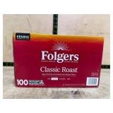 Folgers Classic Roast Coffee K-Cups, 100-Count