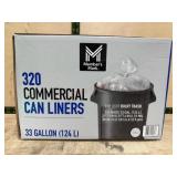 320 Commercial 33-Gallon Trash Can Liners
