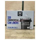 320 Commercial Trash Can Liners, 33-Gallon
