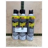 Three Cans of Raid Wasp & Hornet Spray