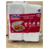 Hefty Supreme Hinged Lid Containers, 125 Count