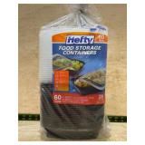 Hefty Food Storage Containers, 60 Pieces