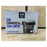 320 Commercial Can Liners, 33 Gallon