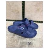 Blue Slip-On Sandals with Adjustable Straps