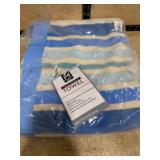 Blue Striped Cotton Beach Towel