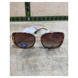 Tortoise Frame Square Sunglasses with Gold Arms