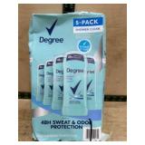 Degree Shower Clean Antiperspirant Deodorants, 5-P