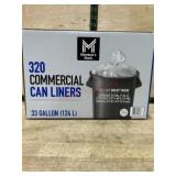 320 Commercial Can Liners, 33 Gallon Capacity