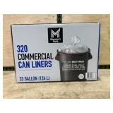 320 Commercial Trash Can Liners, 33 Gallons