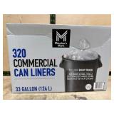 320 Commercial 33-Gallon Trash Can Liners