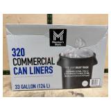 320 Commercial Trash Can Liners, 33 Gallon